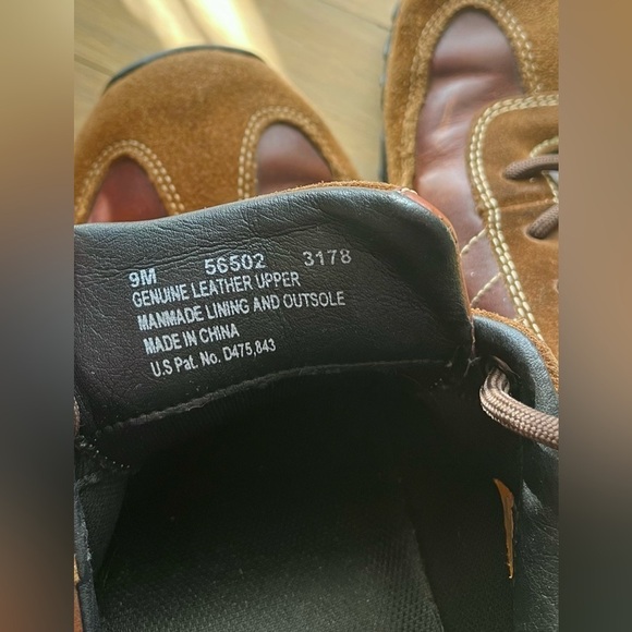 Timberland Brown and Orange Leather and Suede sneakers Size 9 - Picture 4 of 7
